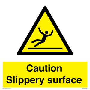 Caution Slippery surface